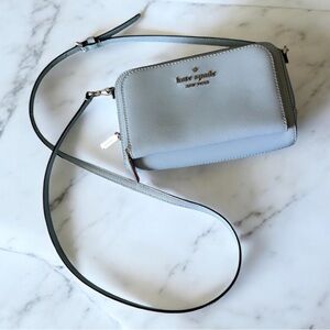 KATE SPADE Leather Crossbody Bag Staci Small Dual Zip Around FAST SHIPPING